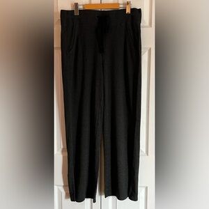 Charcoal Wide-Leg Lounge Pants